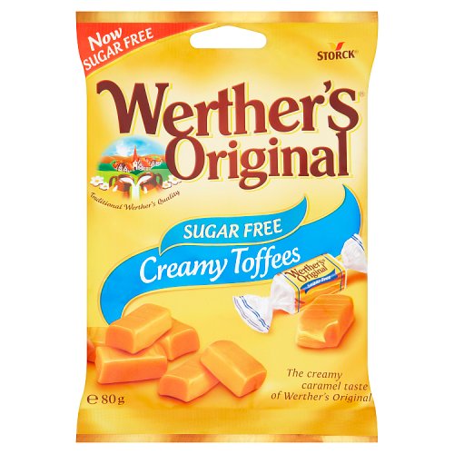 WERTHERS *SUGAR FREE* TOFFEE BLUE BAGS x 18