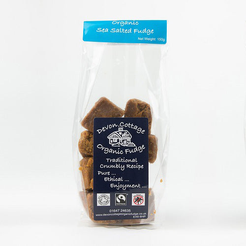 DEVON ORGANIC SEA SALT FUDGE *150G* x 6