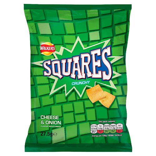SQUARE CRISPS CHEESE & ONION x 32