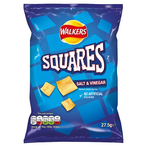 SQUARE CRISPS SALT & VINEGAR x 32