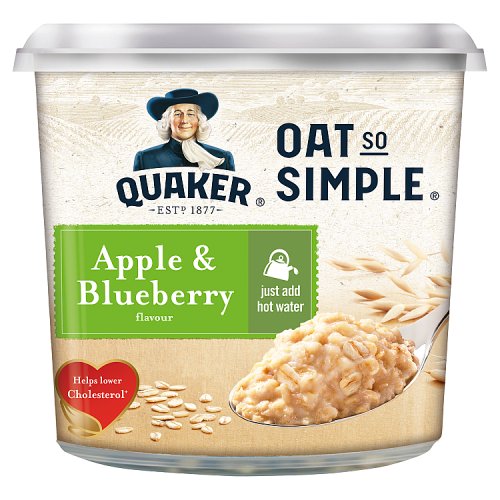 QUAKER OAT SO SIMPLE POTS APPLE & BLUEBERRY X 8