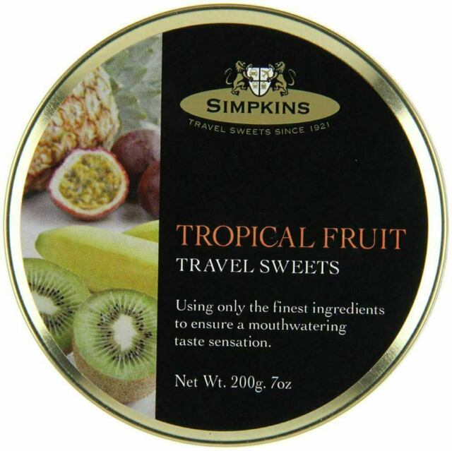 SIMPKINS TROPICAL FRUIT TRAVEL TIN 200G X 6