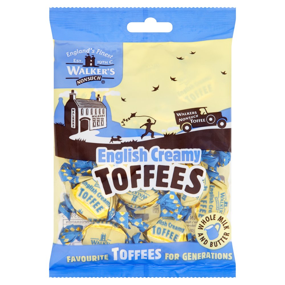 WALKERS ENGLISH CREAMY TOFFEE BAG 150G X 12