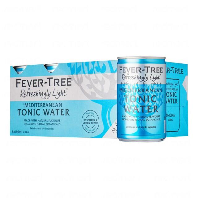 FEVER TREE MEDITERRANEAN LIGHT 8PK X 150ML X 3