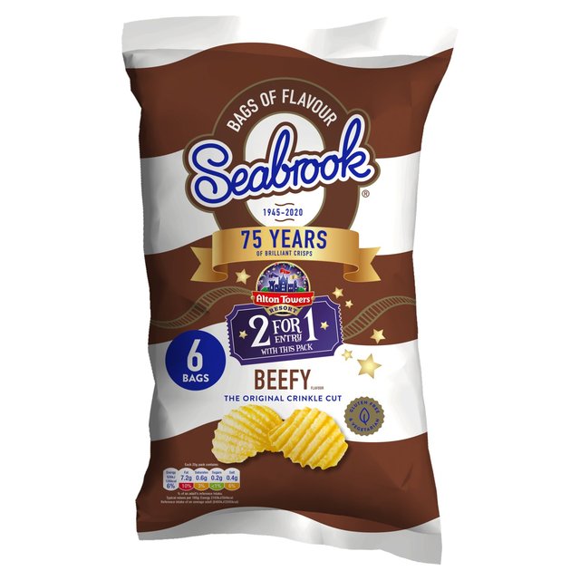 SEABROOK BEEFY 6 PACK X 8