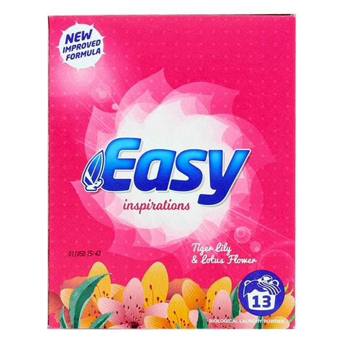 EASY LAUNDRY POWDER BIO LILY & LOTUS 13W 884G X 6