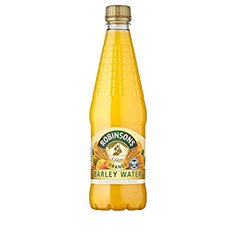 A bottle of ROBINSONS Barley Water Orange 850ml