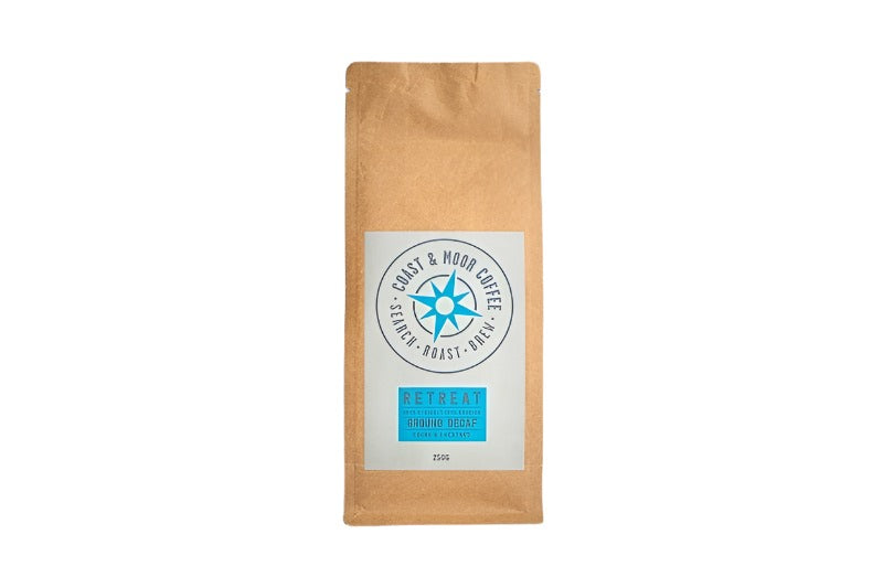 COAST AND MOOR 250G RETREAT GROUND DECAF X 6