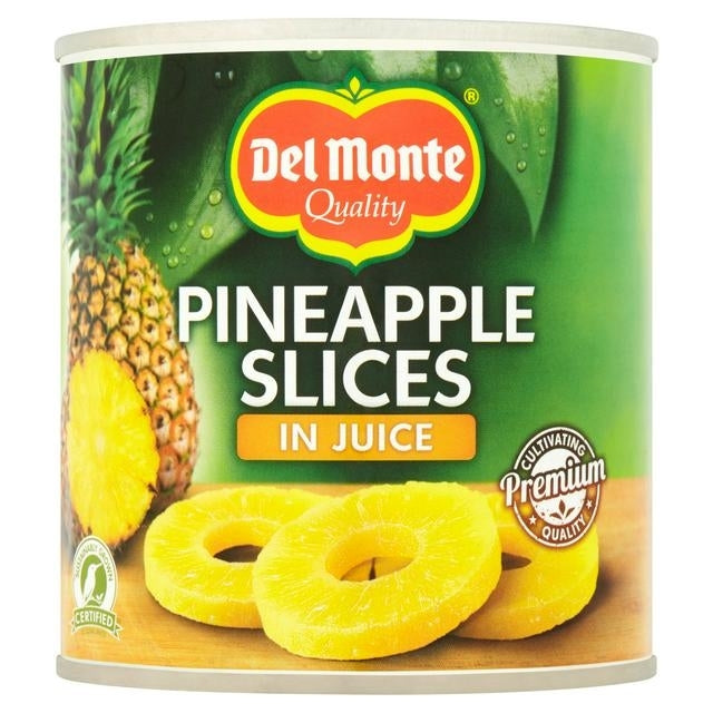 DEL MONTE PINEAPPLE SLICES IN JUICE 435G x 12
