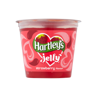 HARTLEYS RTE STRAWBERRY JELLY POTS 125g x 12
