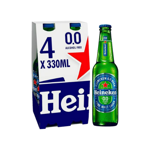 HEINEKEN 0% ALCOHOL FREE 4PK 330ML *BOTTLES* X 6