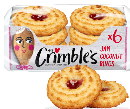 MRS CRIMBLE G/F BIG JAM COCONUT RING 6PK x 12
