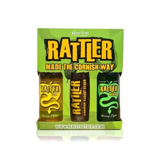 RATTLER GIFT PACK 1xORIGINAL 1xPEAR + GLASS x 4