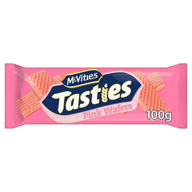 TASTIES PINK WAFERS 100Gx12