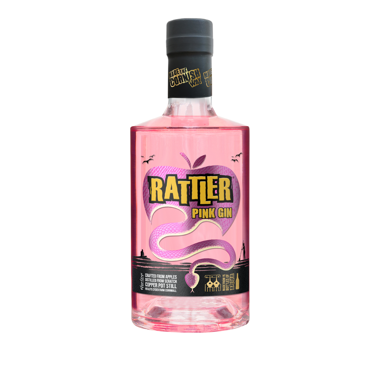 CORNISH RATTLER PINK GIN 70CL X 6