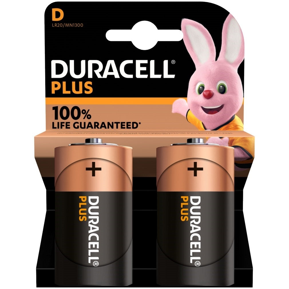 DURACELL PLUS * D * 2PACK X 10
