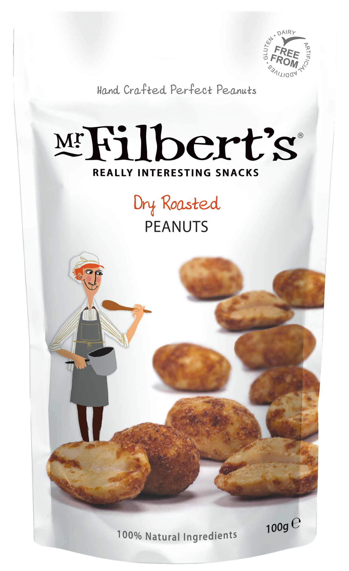 FILBERTS DRY ROASTED PEANUTS 100g x 12