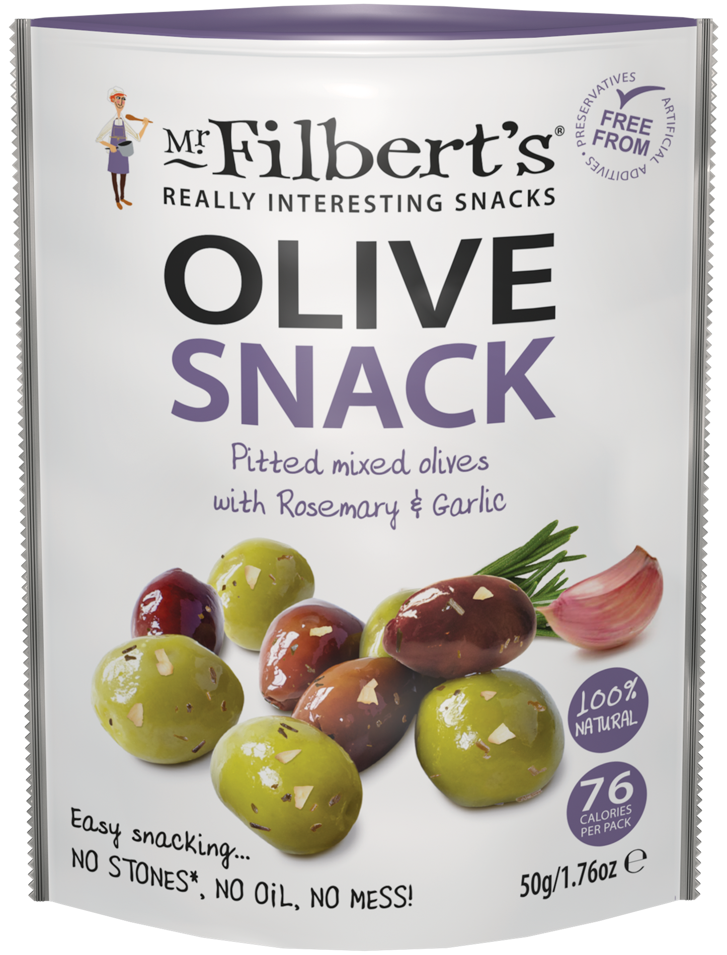 FILBERTS MIXED OLIVES ROSEMARY & GARLIC 50g x 12
