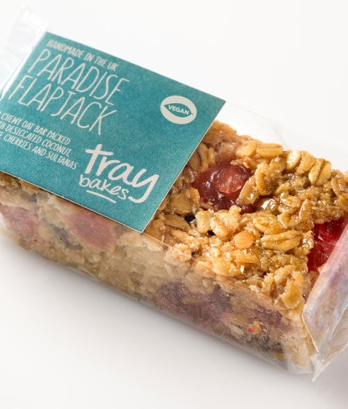 TRAYBAKES WRAPPED VEGAN PARADISE FLAPJACK 1 X 12