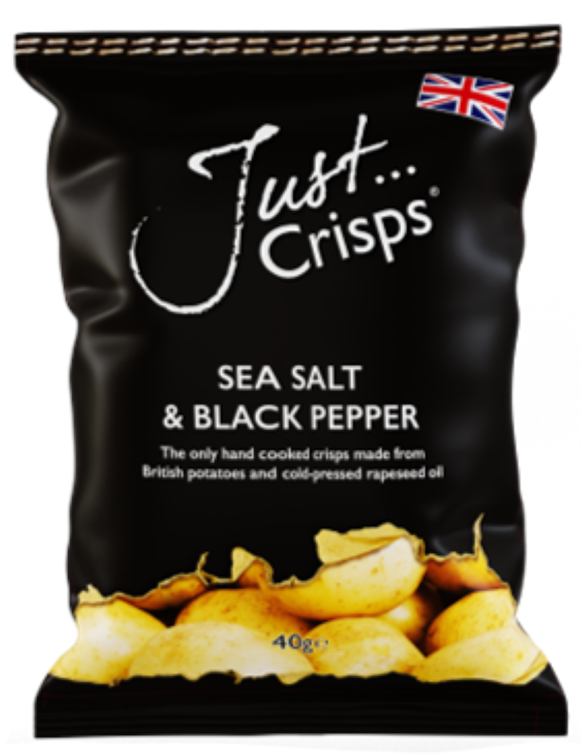 JUST CRISPS BLACK PEPPER & SEA SALT 40g x 24
