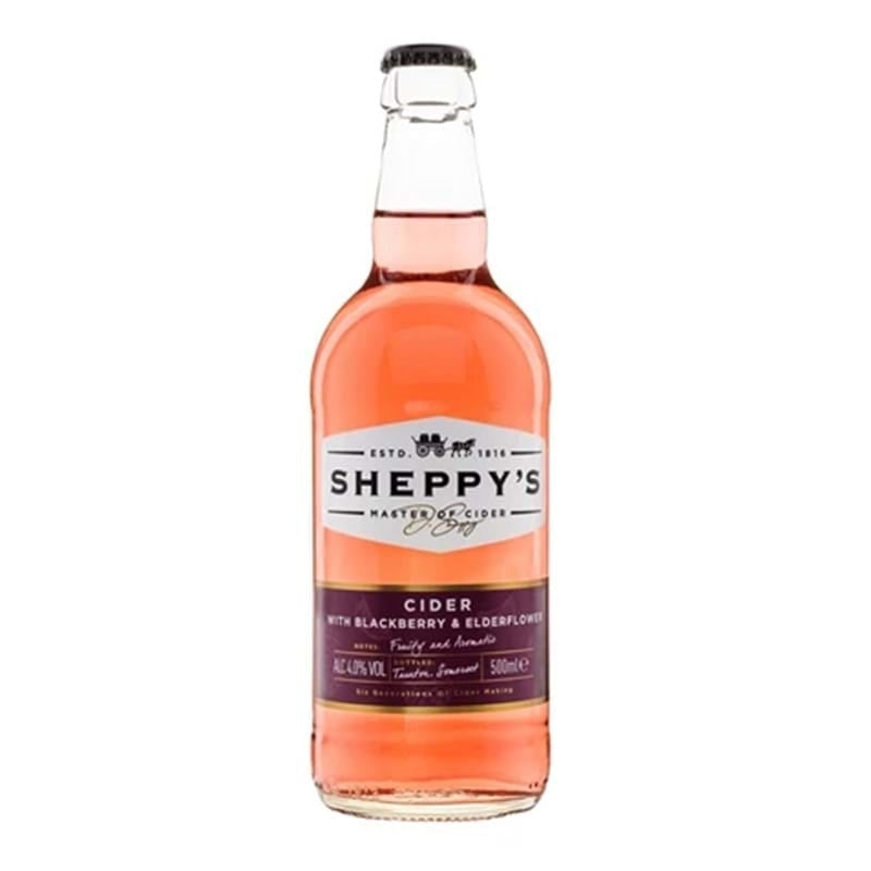 SHEPPYS BLACKBERRY & ELDERFLOWER 4% 500ML X 12