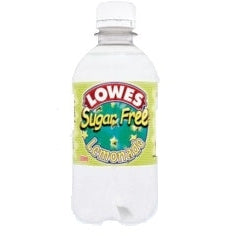A bottle of Lowes Sugar Free Lemonade in a 330ml size.