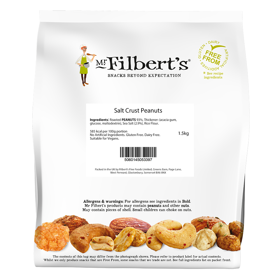 FILBERTS SALT CRUST PEANUTS BULK 1.5KG