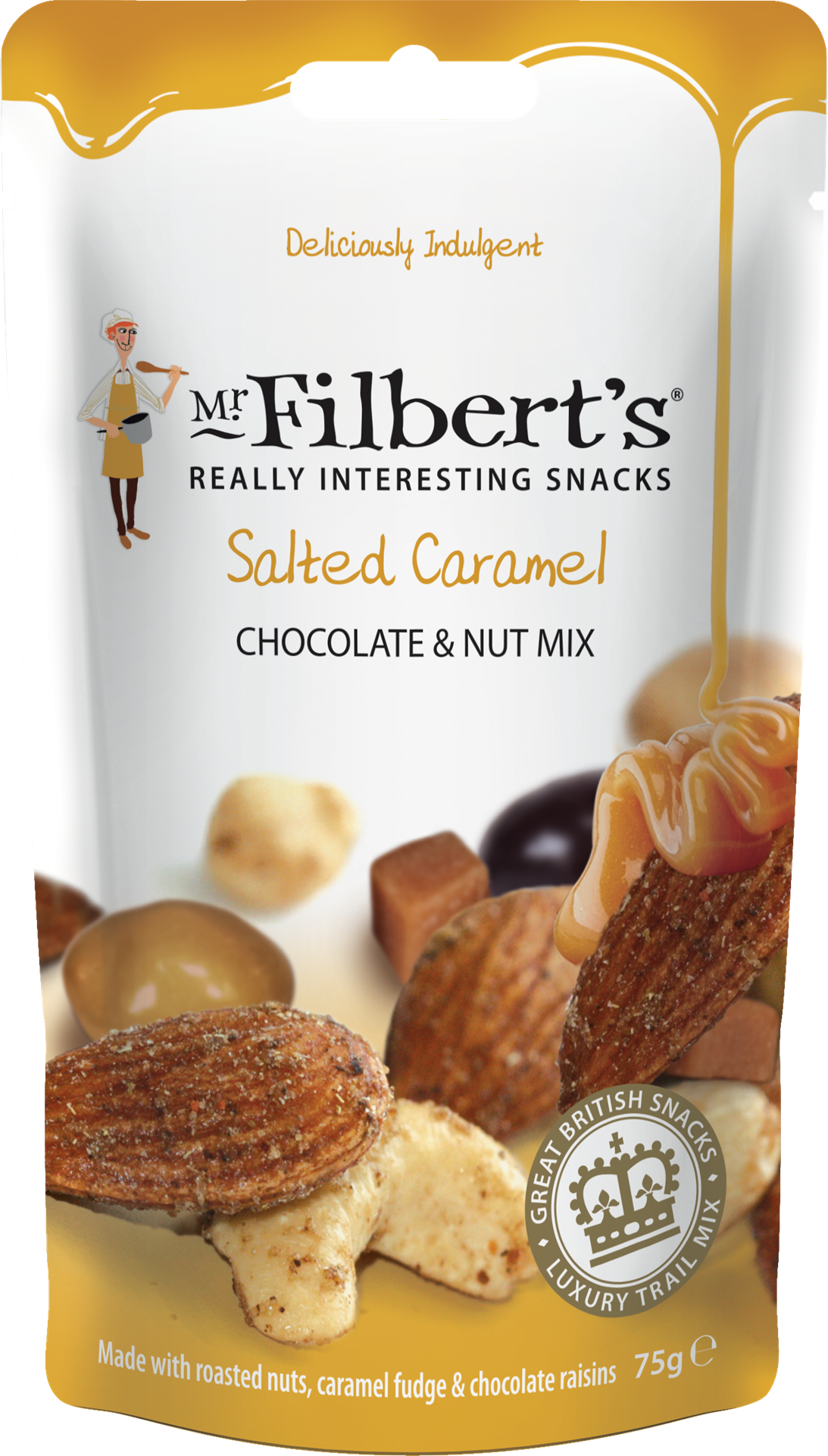 FILBERTS SALTED CARAMEL CHOC NUT MIX 75G X 15