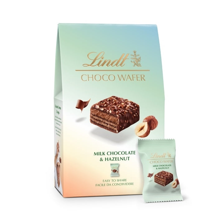 LINDT MILK HAZELNUT CHOCO WAFER SHARING BOX 135g