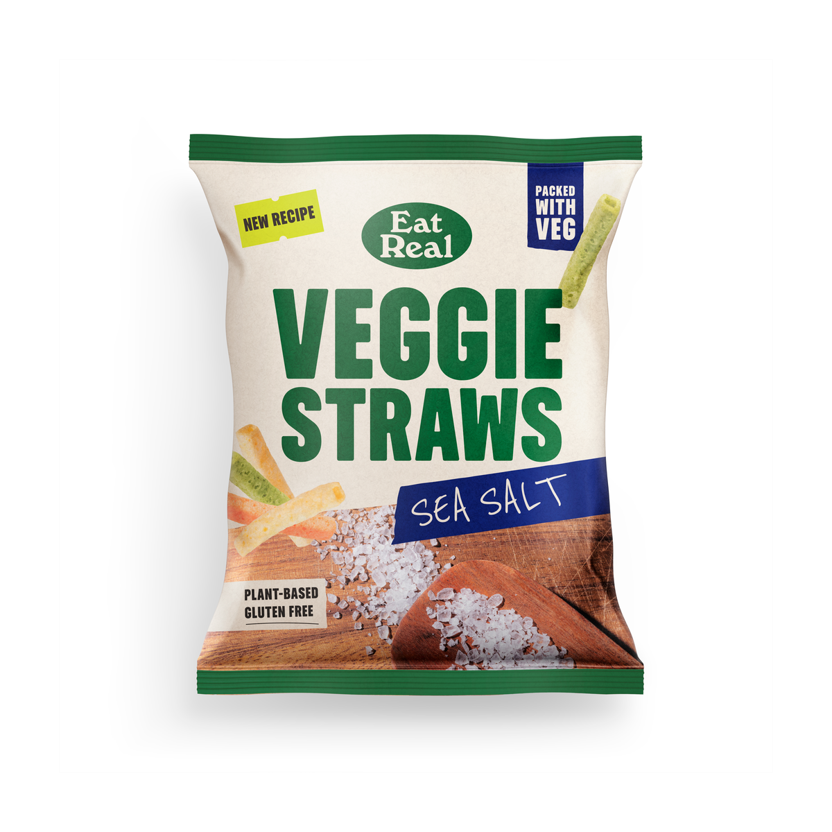 EAT REAL VEGGIE STRAW SEA SALT 110g x 10