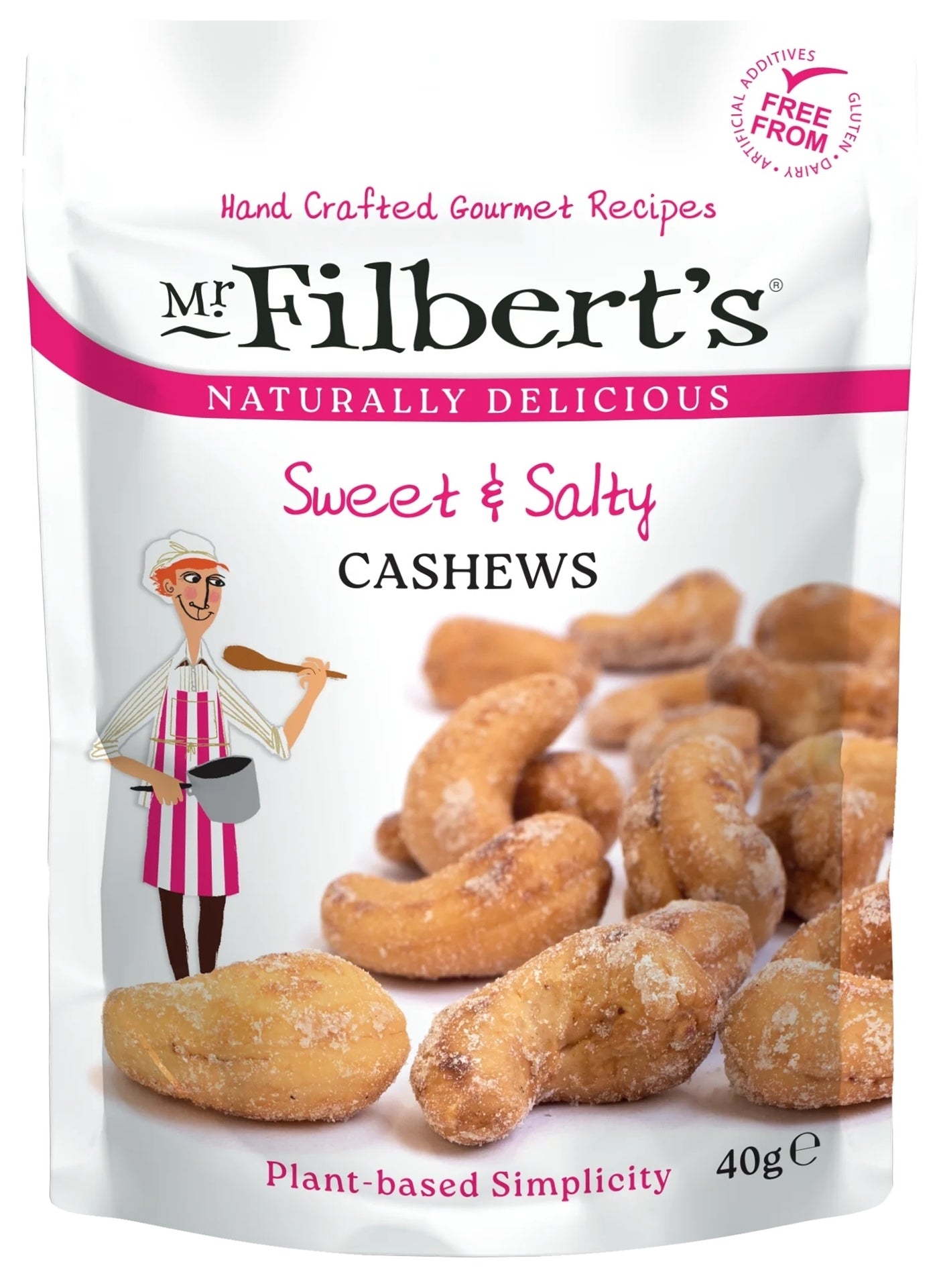 FILBERTS SWEET & SALTY CASHEWS 40G X 20
