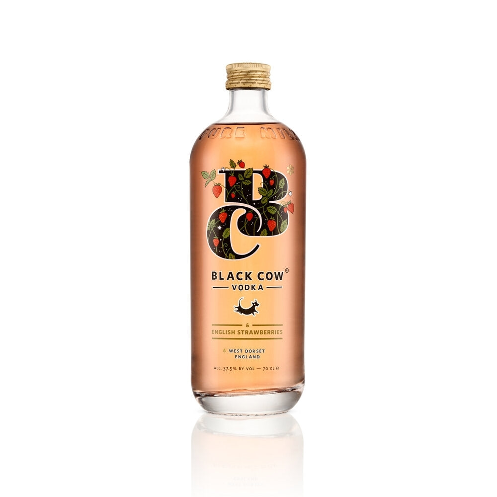 *SINGLES* BLACK COW STRAWBERRY VODKA 70CL X 6