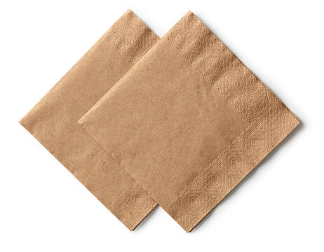 VEGWARE 33CM -2 PLY BROWN NAPKIN X 2000