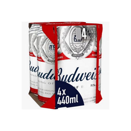BUDWEISER BOTTLES 300ML 4PK X 6