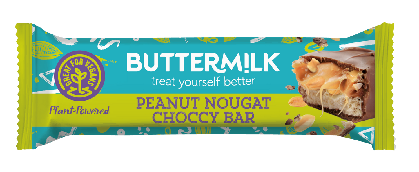 BUTTERMILK VEGAN PEANUT NOUGAT CHOC BAR 50g x 24