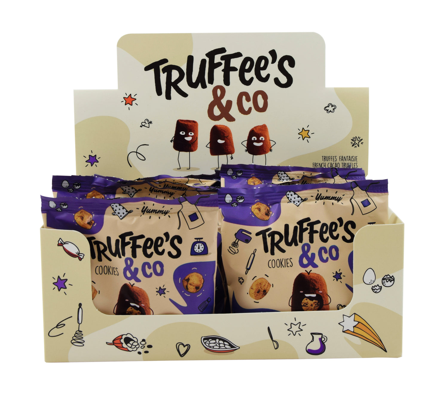 TRUFFEE'S COOKIES COCOA DUSTED TRUFFLES X 12