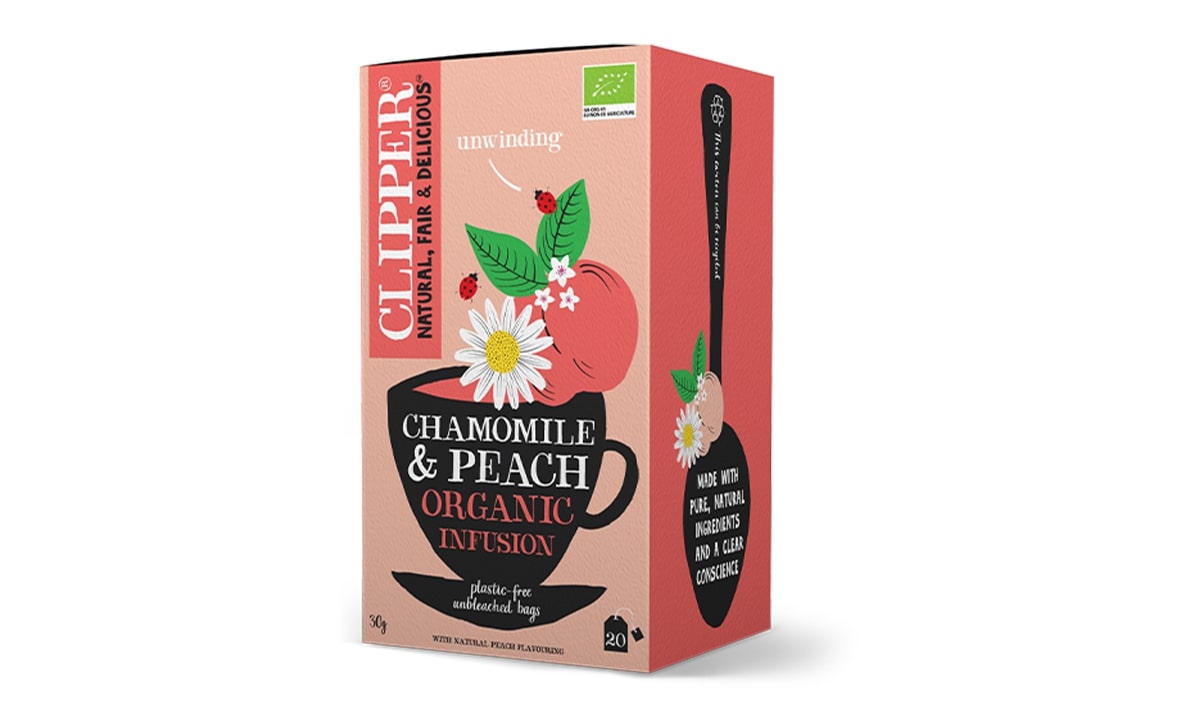 CLIPPER CHAMOMILE AND PEACH TEA ENV & TAG X 20