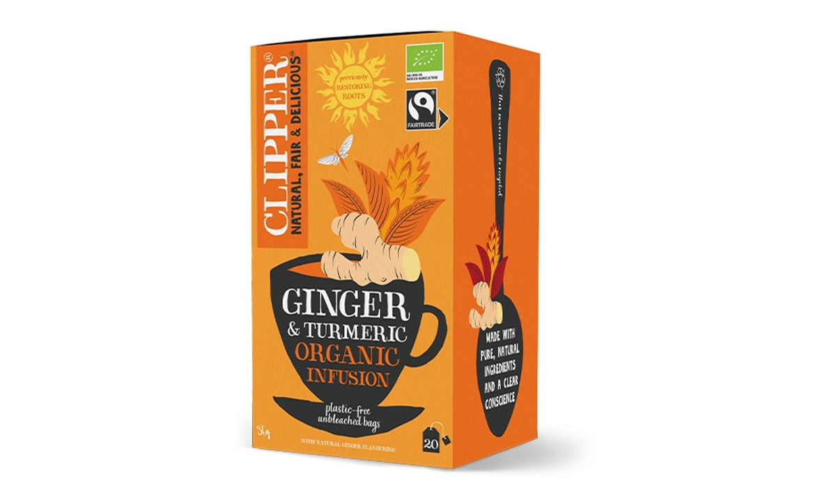 CLIPPER GINGER AND TURMERIC ENV & TAG TEA X 20