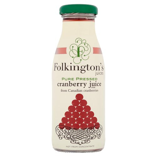 *FOLKINGTONS*CRANBERRY 250ML **BOTTLE** X 12