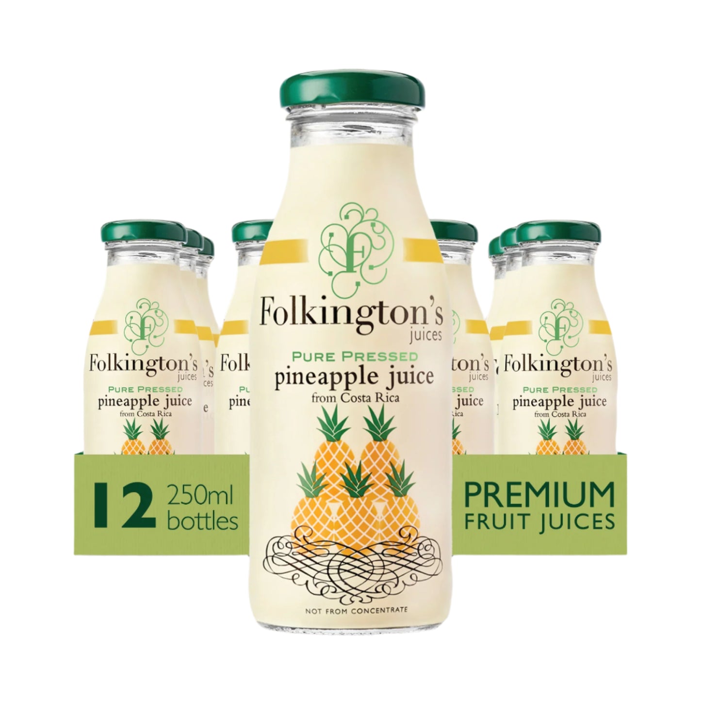 FOLKINGTONS PINEAPPLE JUICE 250ML X 12
