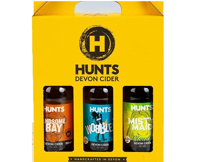 HUNTS CIDER 3 BOTTLE GIFT BOX 500ML X 3 X 5