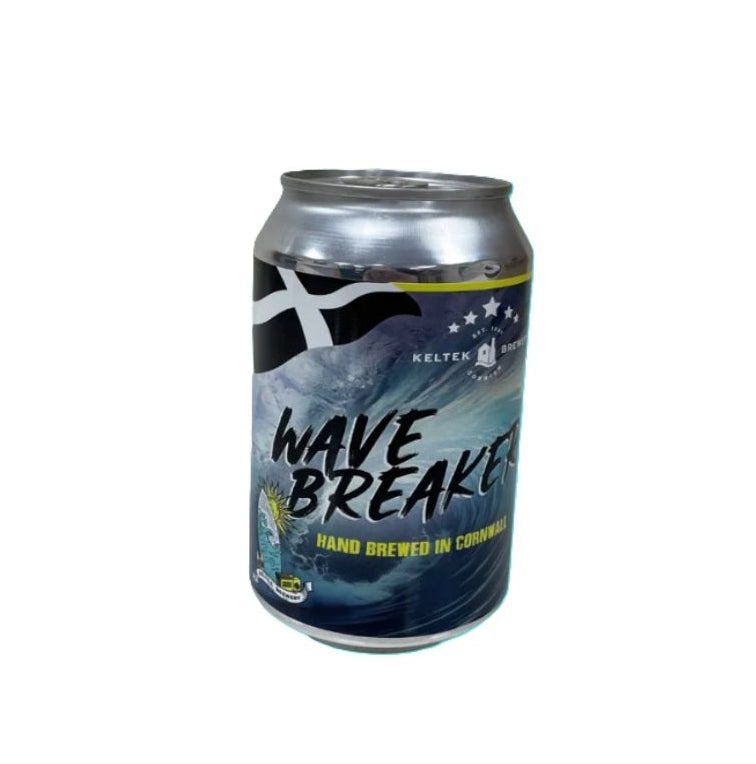 A can of Wave breaker beer