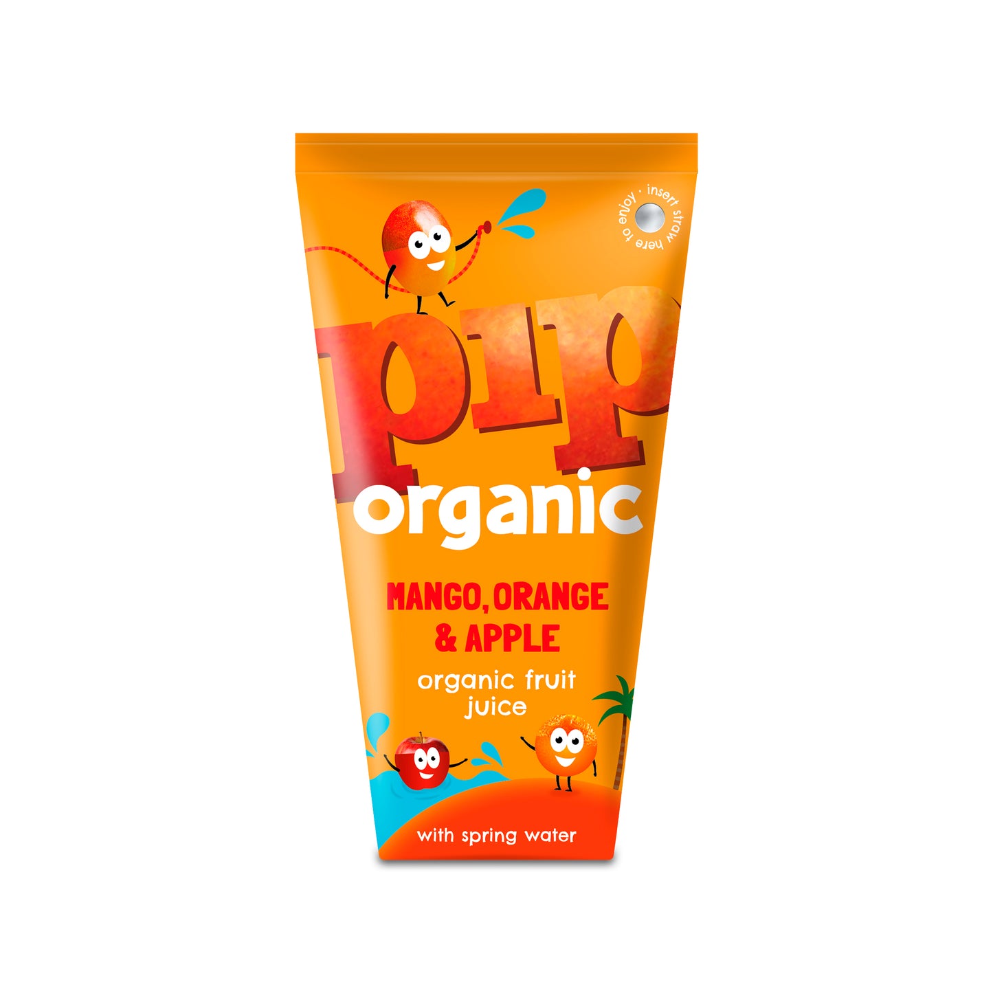 PIP ORGANIC 180ML MANGO, ORANGE, APPLE X 24