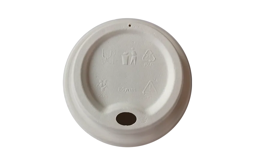12OZ/16OZ MOULDED FIBRE COFFEE LID WHITE GO-PAK