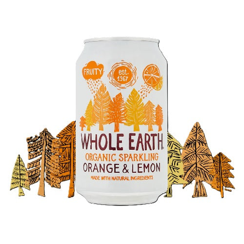 WHOLE EARTH ORGANIC ORANGE & LEMON 330ml x 24