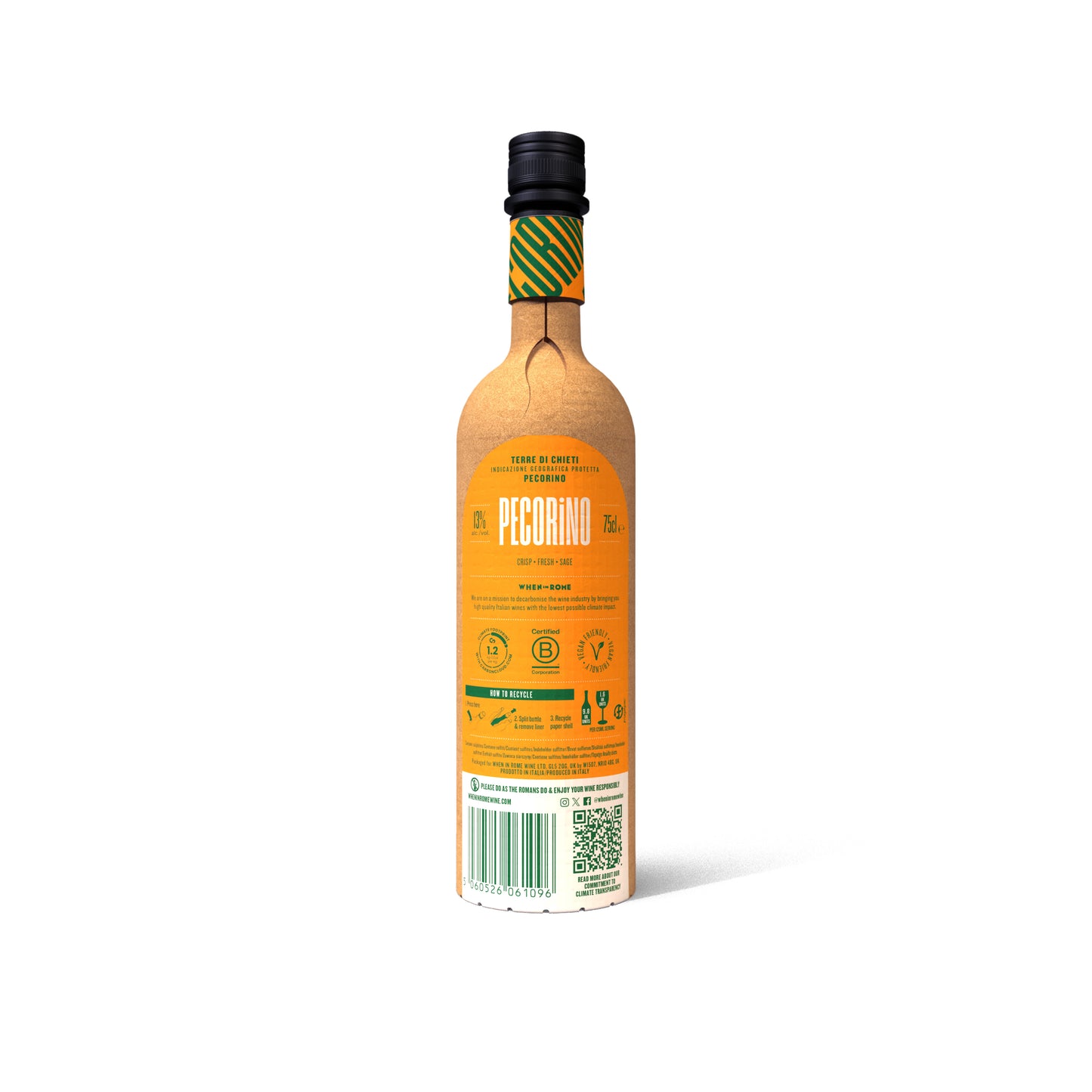 WHEN IN ROME 75cl PECORINO WINE PAPER BOTTLE X 6