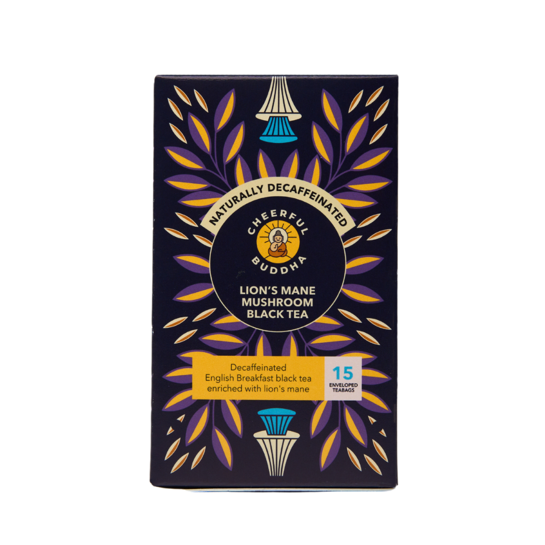 CHEERFUL BUDDHA LIONS MANE DECAF TEA 15 TEA BAGSx6