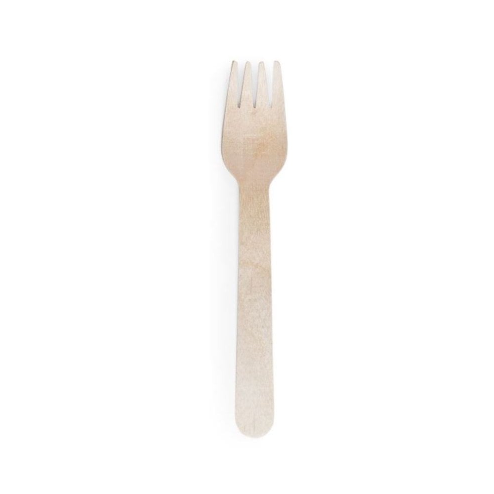 VEGWARE WOODEN FORKS 6IN X 1000