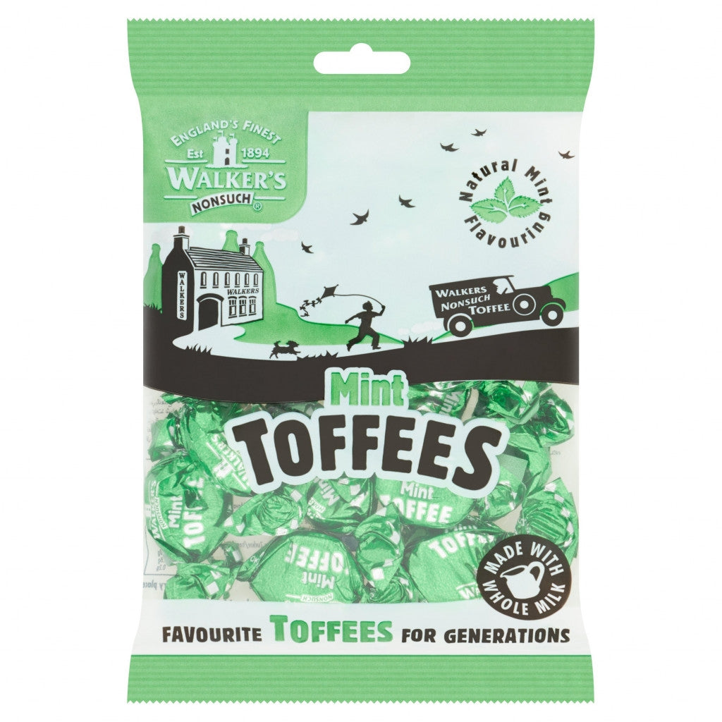 WALKERS MINT TOFFEES 150G X 12