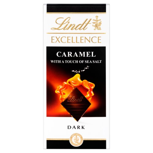 LINDT EXCELLENCE DARK CARAMEL /SEA SALT 100G x 20